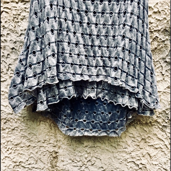 Tank Top Mona B Double Layer Gray Flowy - Picture 5 of 8